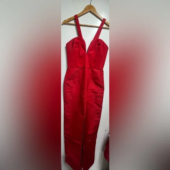 Carolina Herrera silk-faille column maxi gown size 4 women’s designer